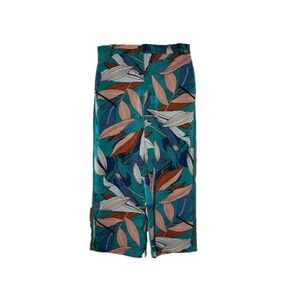 Nine West Teal and Brown Patterned Pants